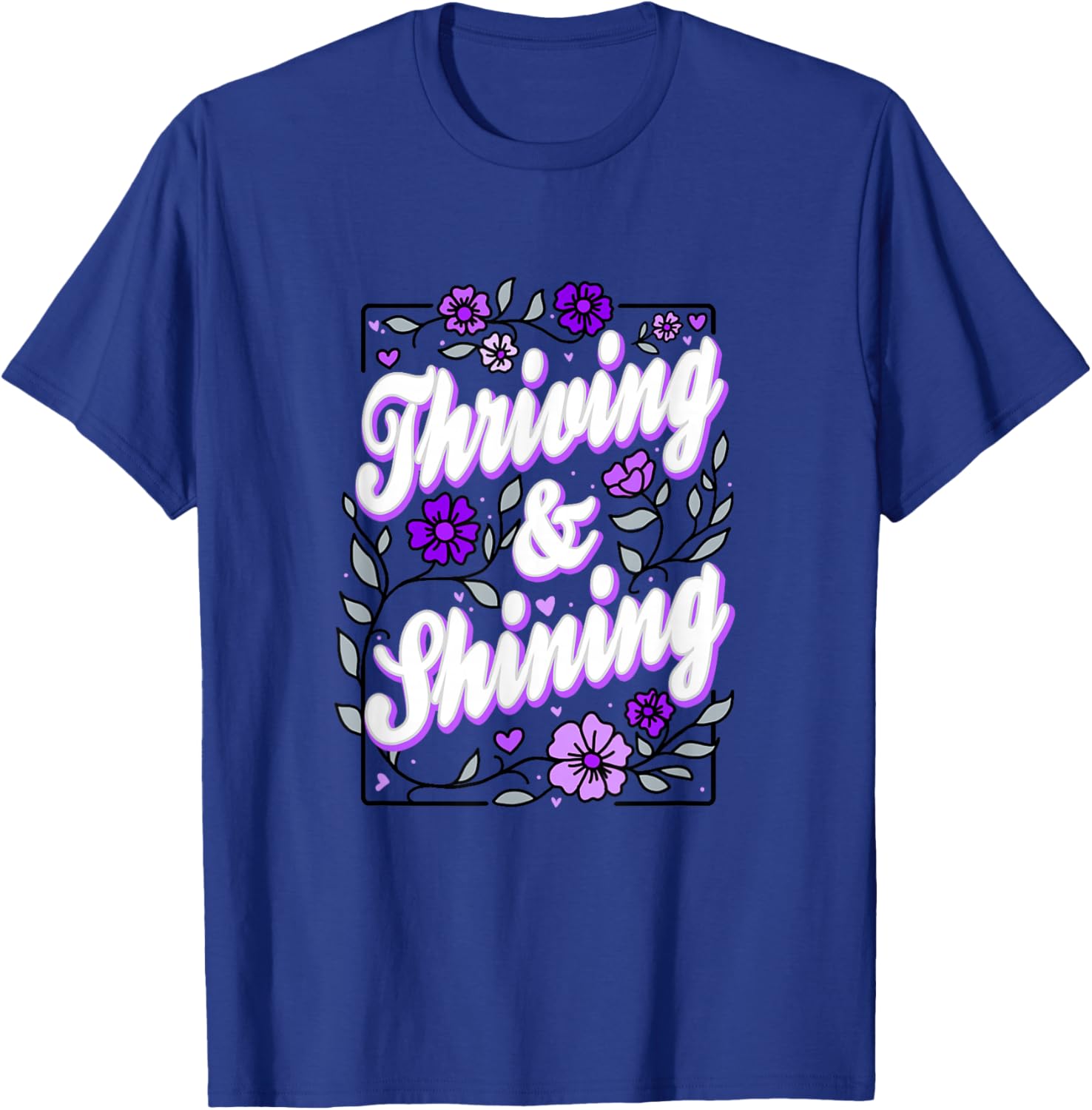 Purple Color Thriving Shining Purple Graphic T-Shirt - T-Shirt | Royal