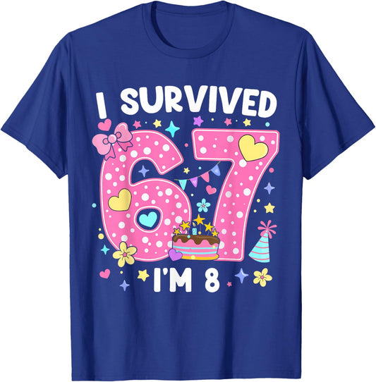 8 Year Old Girl Birthday Outfit Girls Funny 8th Birthday T-Shirt - T-Shirt | Royal