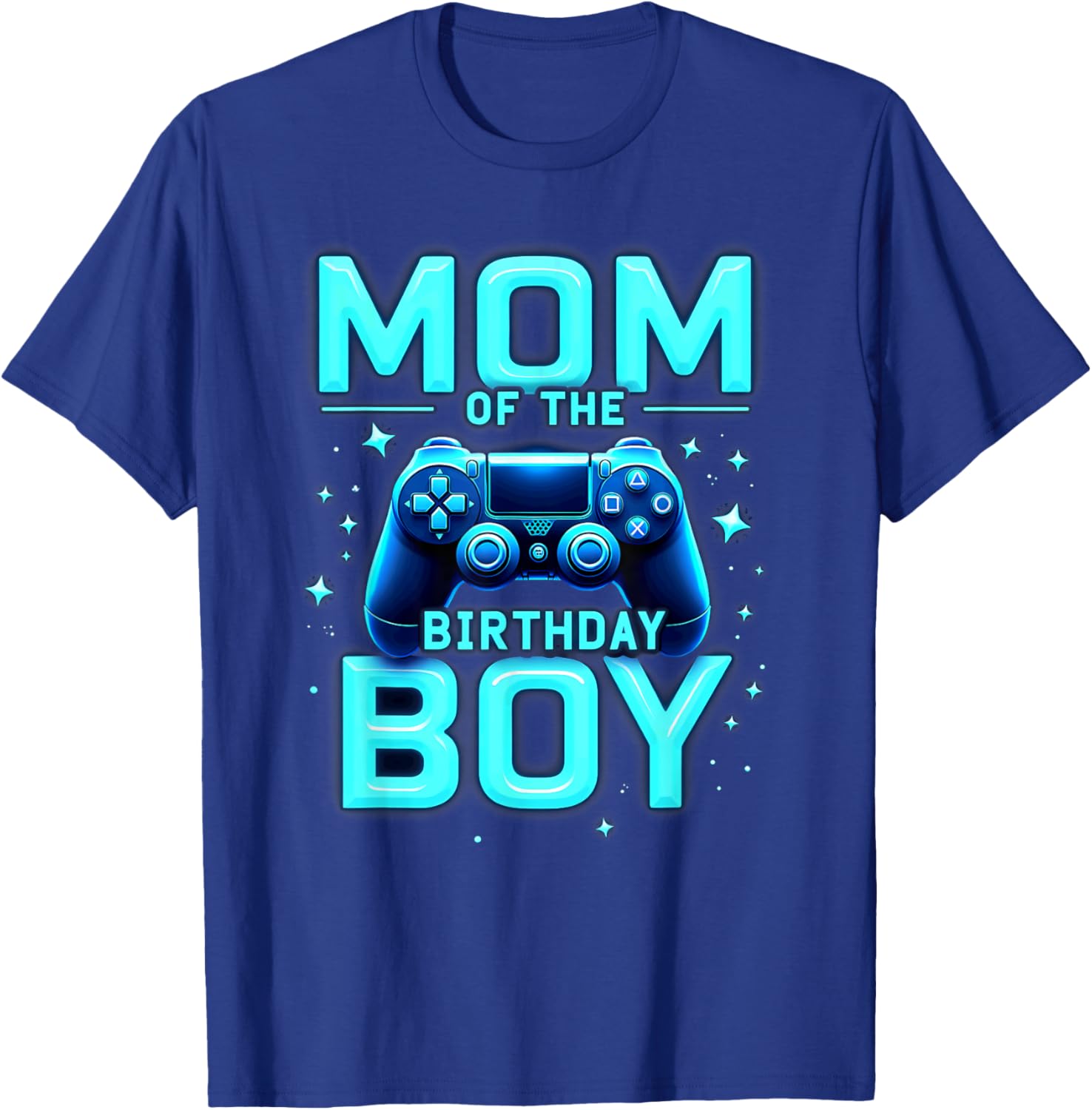 Mom Of The Birthday Boy Video Gamer Gaming T-Shirt - T-Shirt | Royal