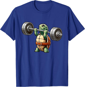 Turtle Weightlifter Strong Workout Gym T-Shirt - T-Shirt | Royal