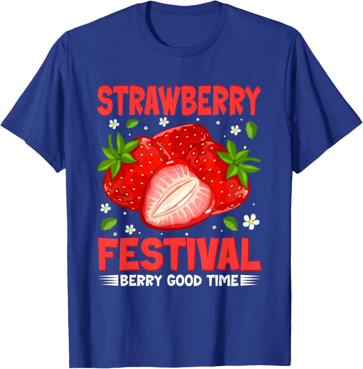 Retro Strawberry Festival Shirt Funny Fruit Lover Fruitarian T-Shirt - T-Shirt | Royal