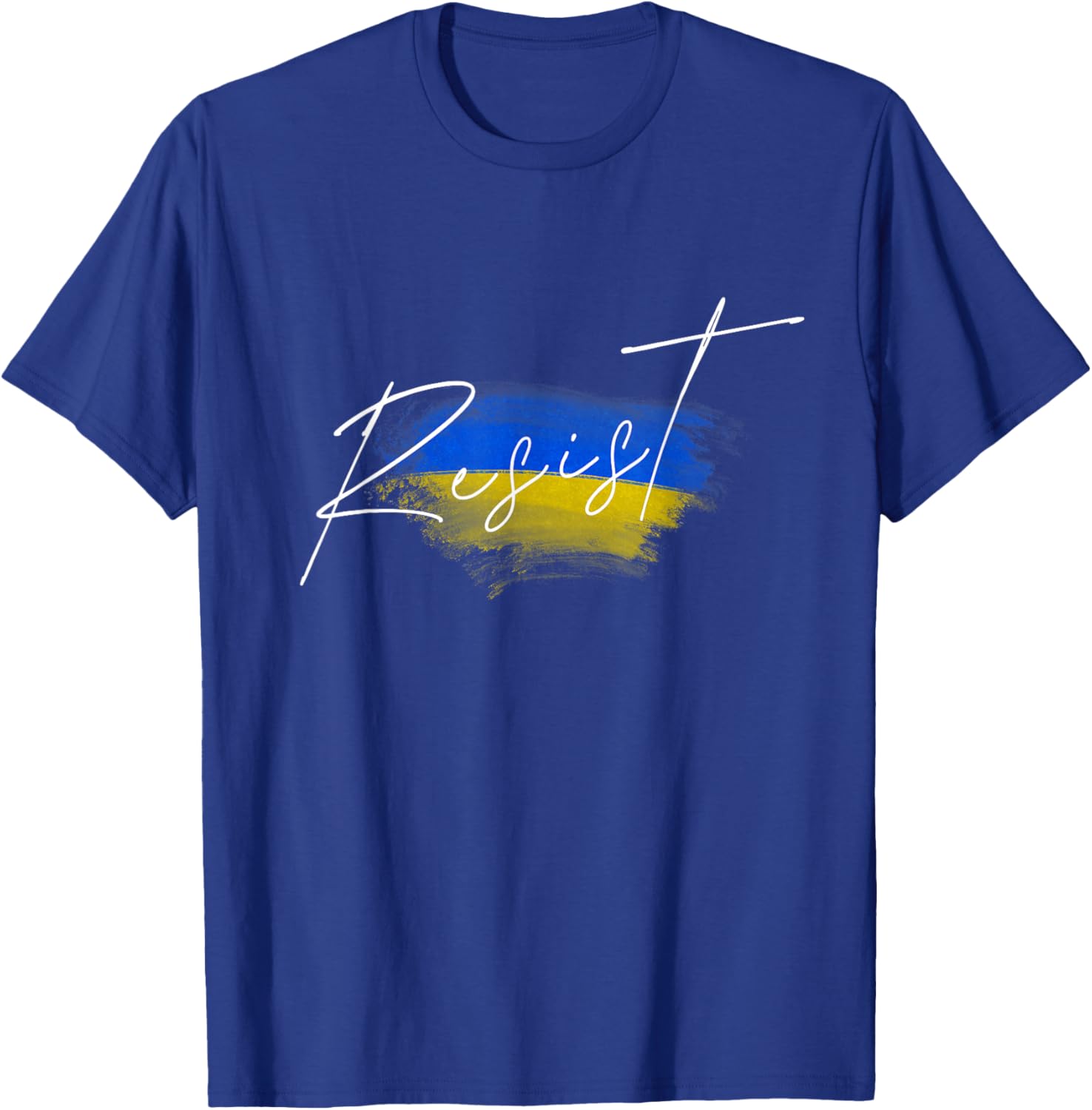 Resist Ukraine Flag Ukrainian T-Shirt - T-Shirt | Royal