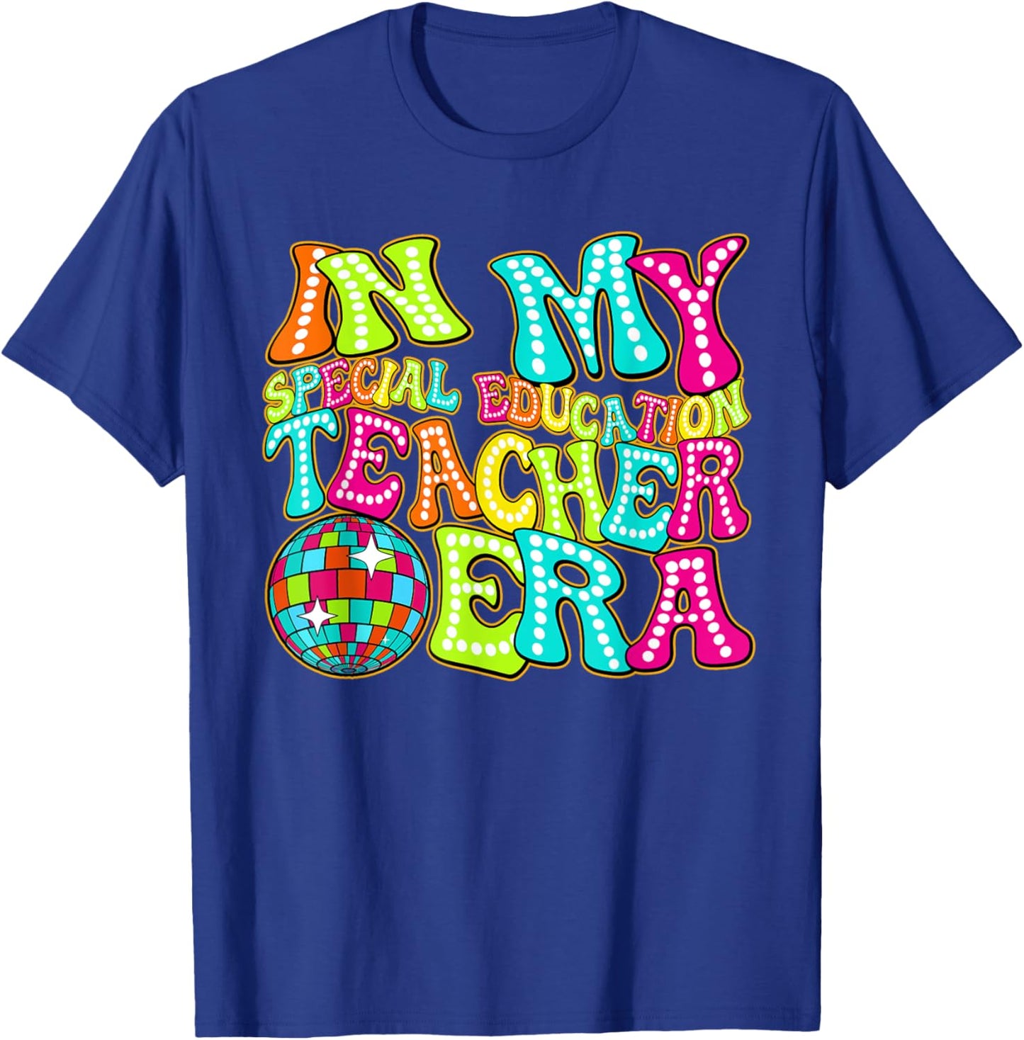 Disco Groovy In My Special Education Teacher Era T-Shirt - T-Shirt | Royal