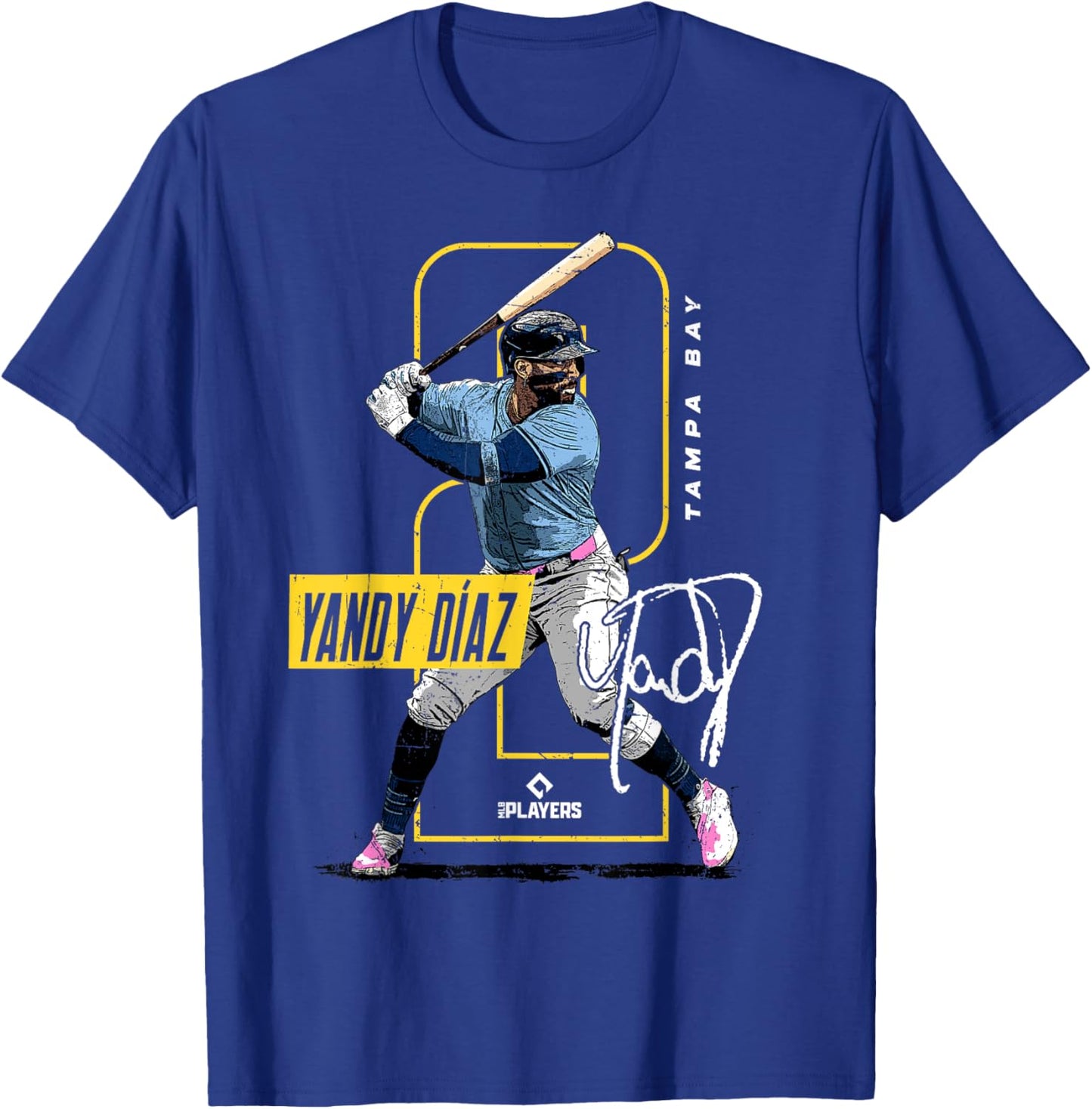 Yandy Díaz | MLB Baseball Players| MLBYDI201M T-Shirt - T-Shirt | Royal