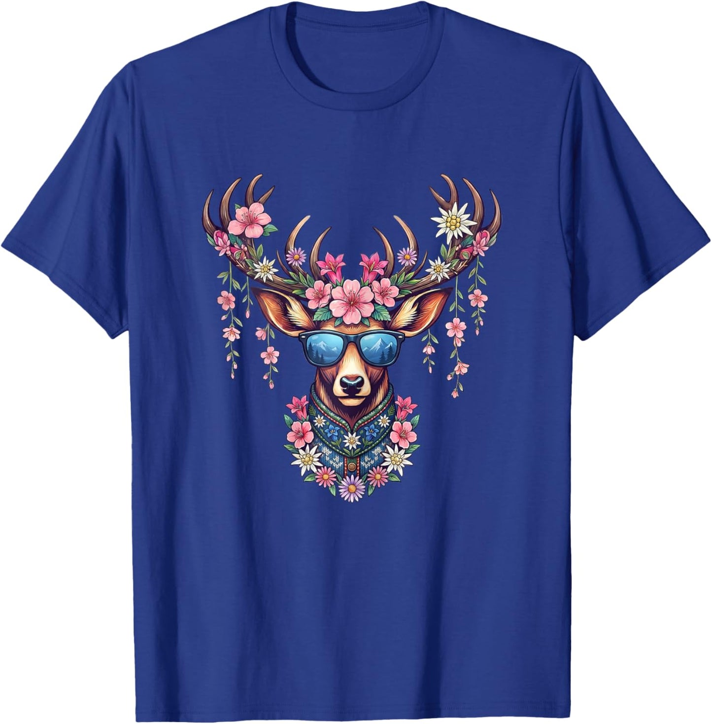 Trachtenshirt Damen Trachten Hirsch weiß Dirndl T-Shirt - T-Shirt | Royal