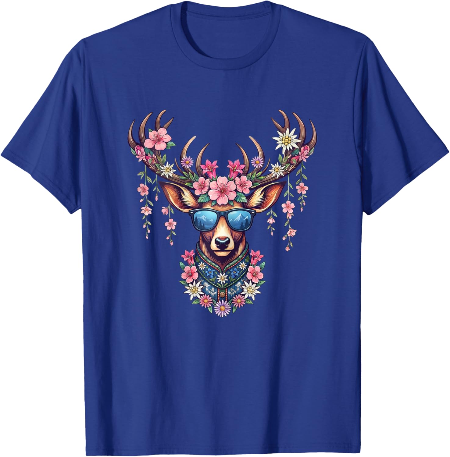 Trachtenshirt Damen Trachten Hirsch weiß Dirndl T-Shirt - T-Shirt | Royal
