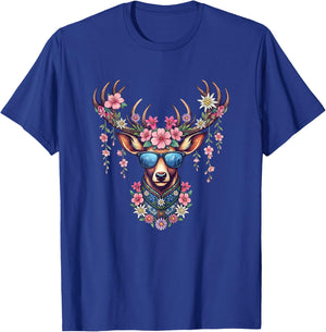 Trachtenshirt Damen Trachten Hirsch weiß Dirndl T-Shirt - T-Shirt | Royal