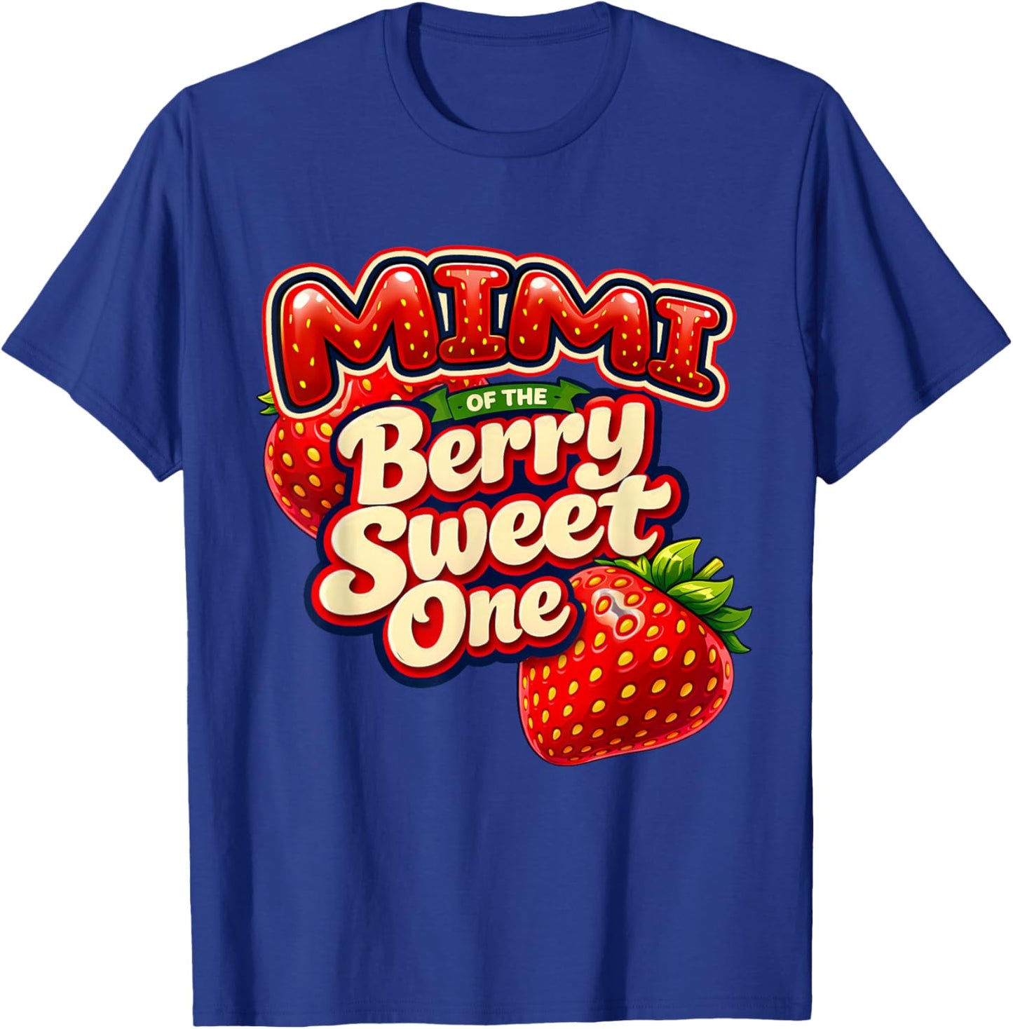 Grandma Mimi of The Berry Sweet One Retro First Birthday T-Shirt - T-Shirt | Royal