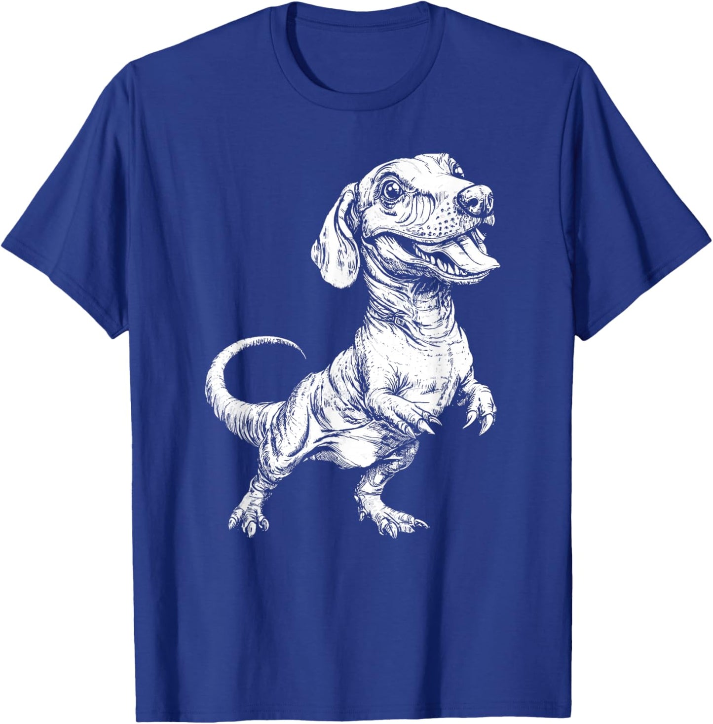 Dachshund Dog Dinosaur Tyrannosaurus Dachshund Saurus Dino T-Shirt - T-Shirt | Royal