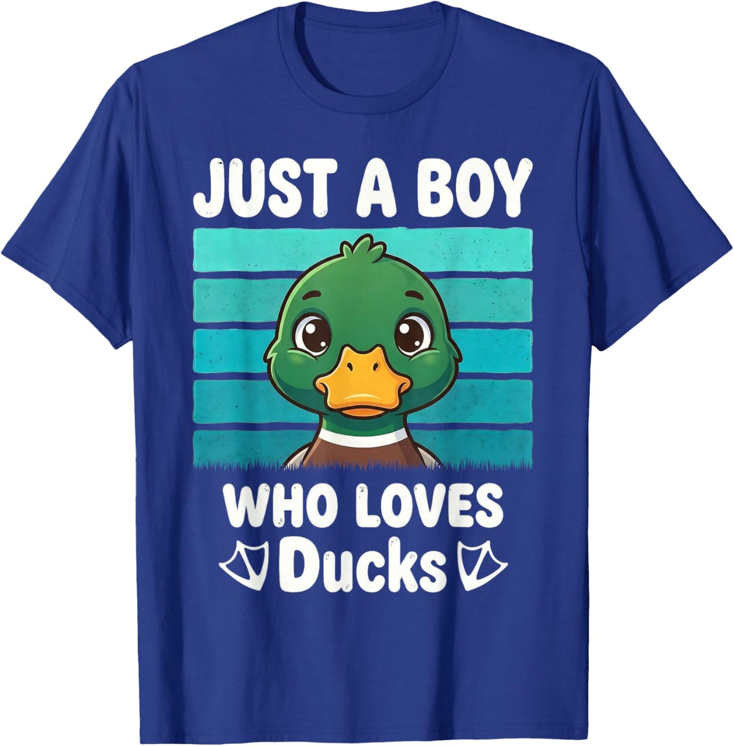 Just a Boy Who Loves Ducks Funny Duck Lover Kids Boys T-Shirt - T-Shirt | Royal