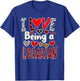 Funny I Love Being a Librarian Valentine’s Day T-Shirt - T-Shirt | Royal