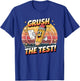 Crush The Test Retro Sunset Teacher Test Day Teacher Team T-Shirt - T-Shirt | Royal