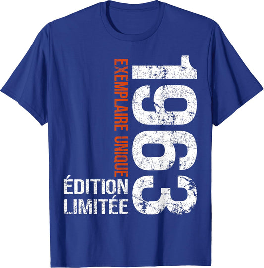 Vintage 1963 Gift 63 Years Man Birthday Humour T-Shirt - T-Shirt | Royal