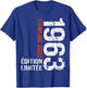 Vintage 1963 Gift 63 Years Man Birthday Humour T-Shirt - T-Shirt | Royal
