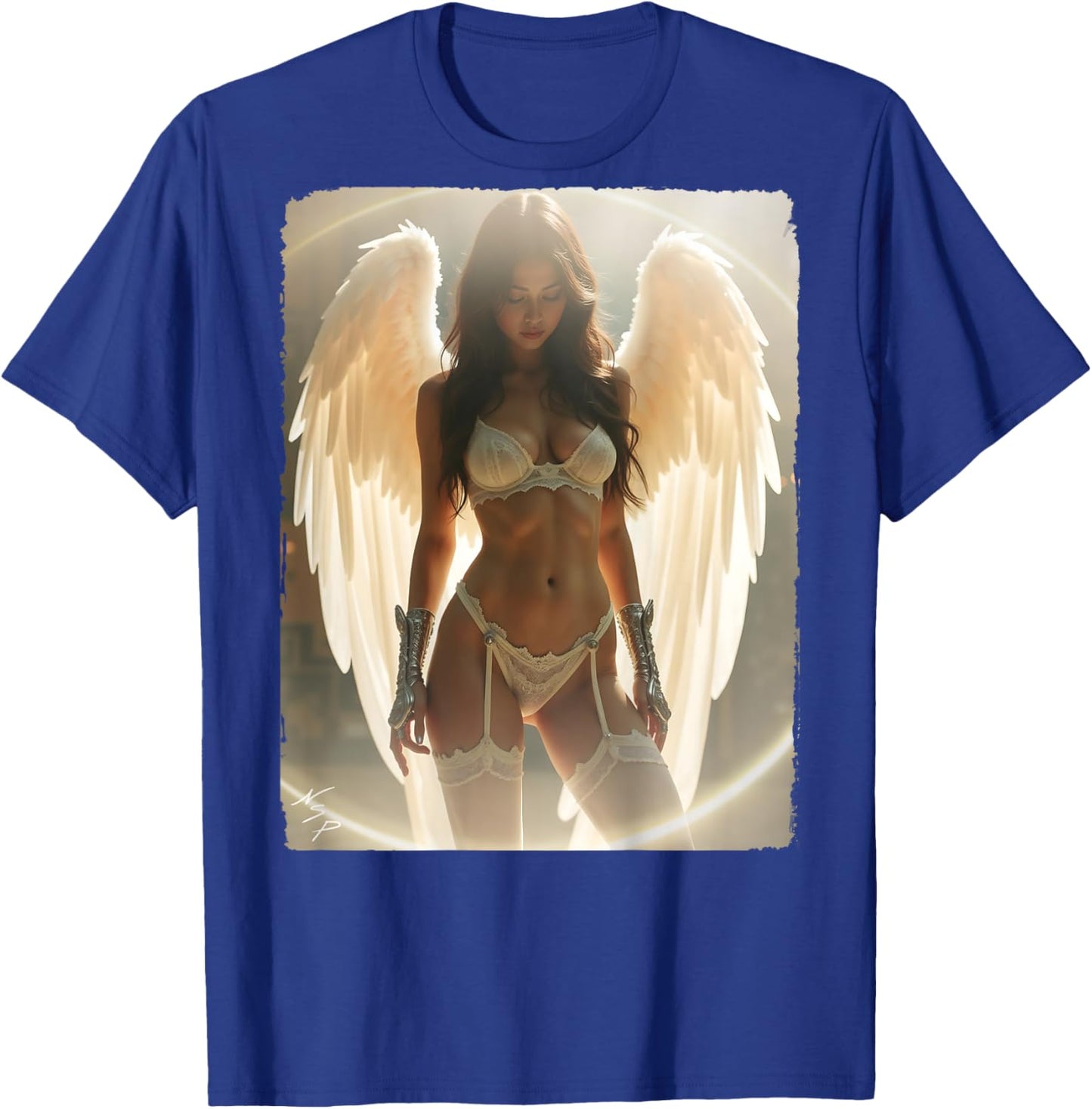 Pinup Girl für Herren – Sexy Angel Girl #2 Rückendruck T-Shirt - T-Shirt | Royal