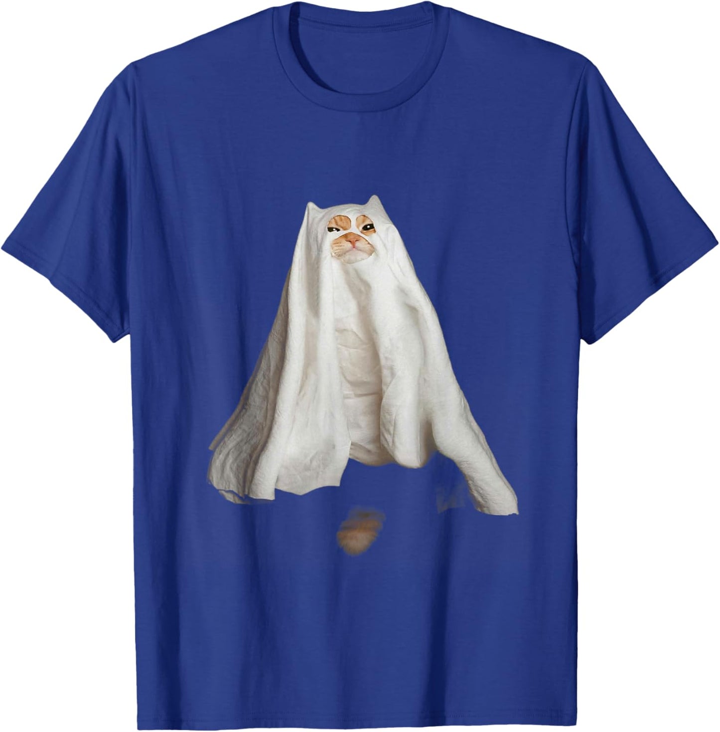Ghost Cat Meme Funny Halloween Men Women Kids T-Shirt - T-Shirt | Royal
