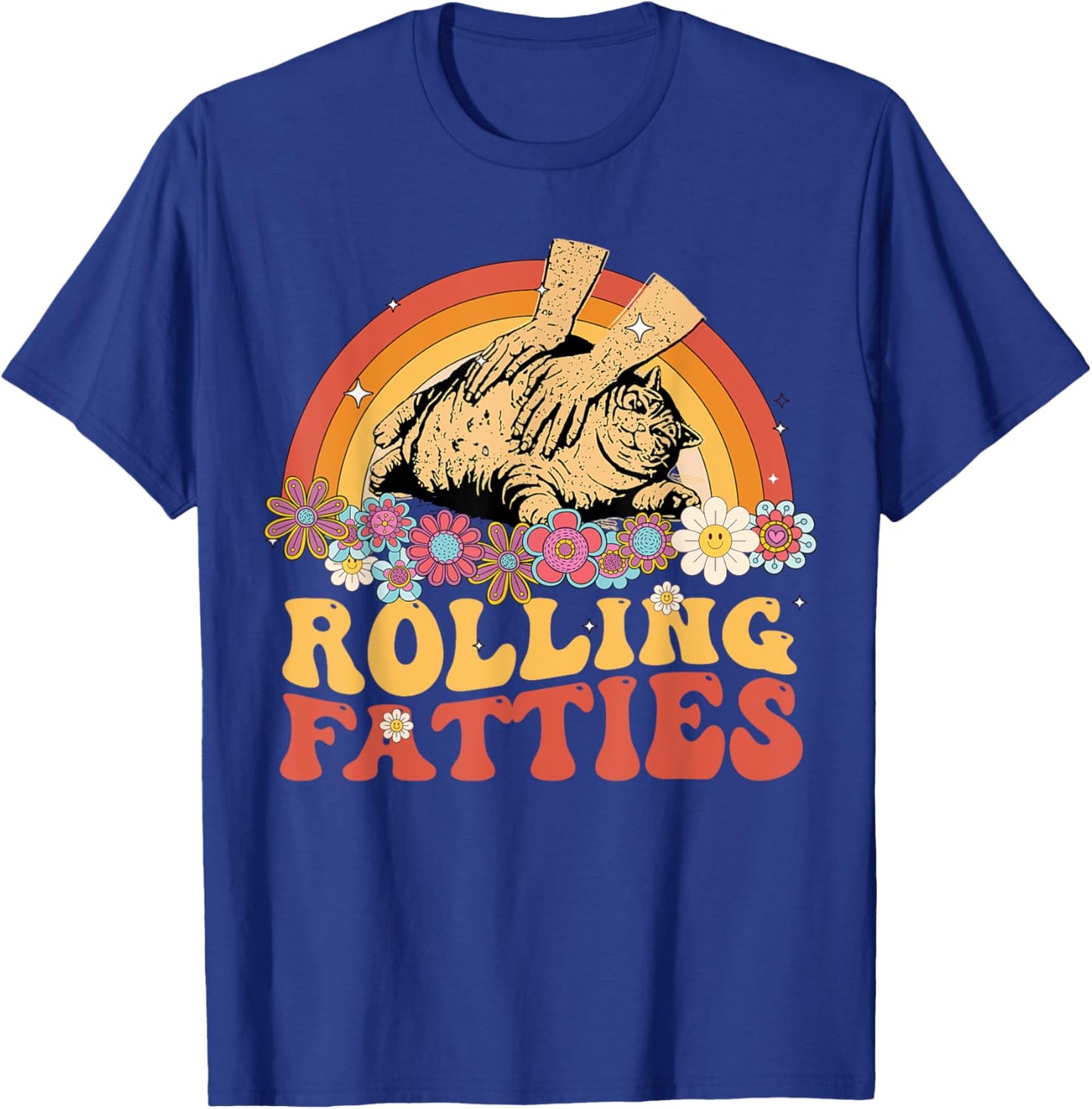 Funny Fat Kitten Cat Rolling Fatties Cute Kitty Owner Women T-Shirt - T-Shirt | Royal