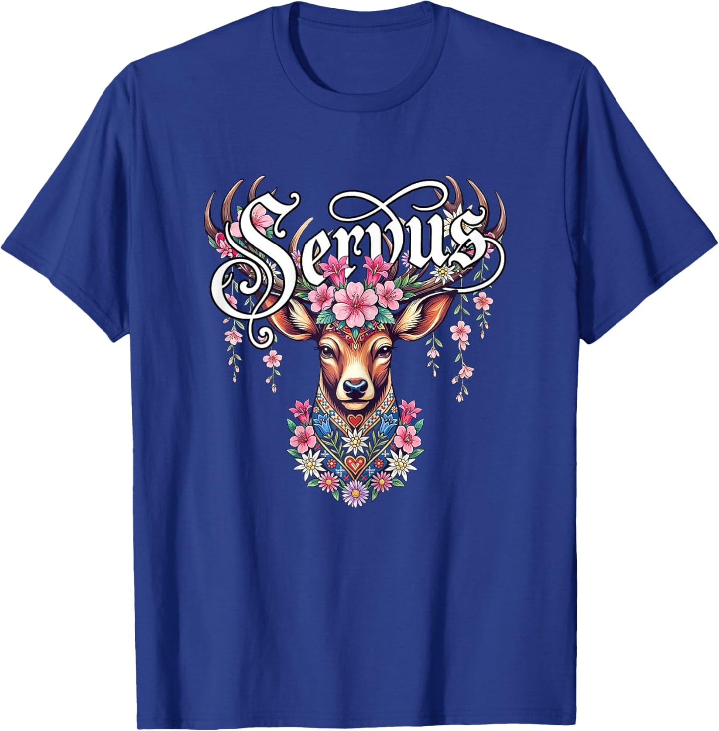Trachtenshirt Damen Trachten bayrisch Dirndl Servus T-Shirt - T-Shirt | Royal