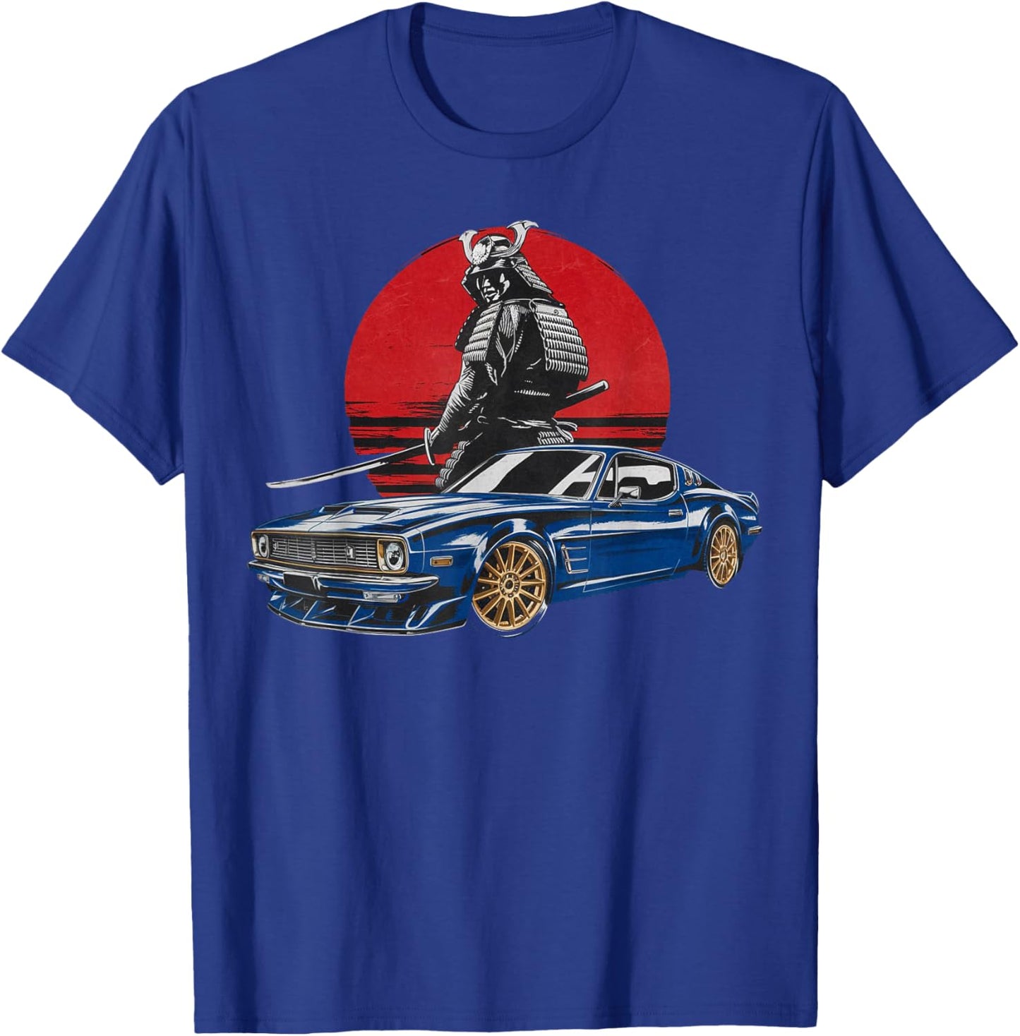 Retro Vintage Japanese Warrior JDM Ride Legendary Race Car T T-Shirt - T-Shirt | Royal