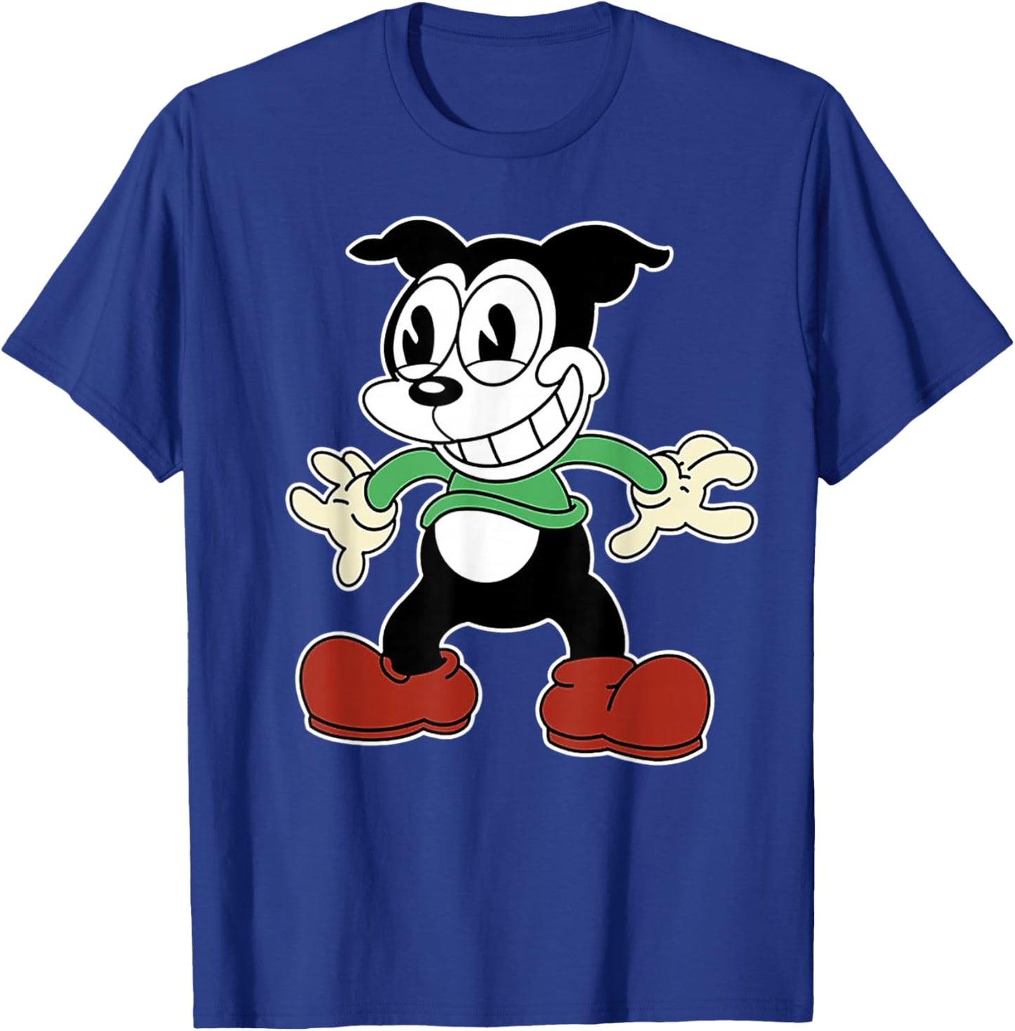 Dessin animé Vintage Happy Dog T-Shirt - T-Shirt | Royal
