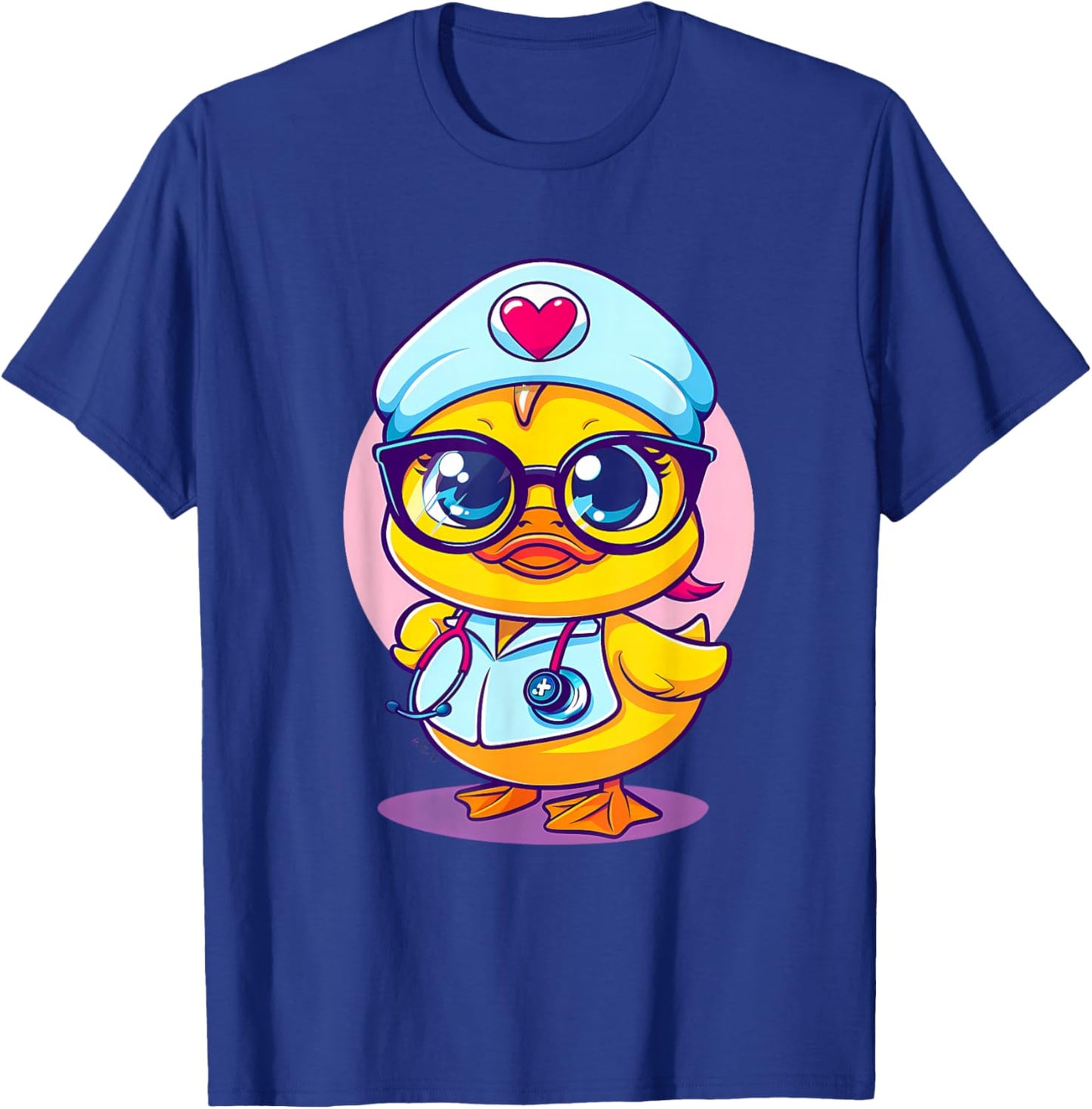 Rubber Duck Nurse Medical Rubber Duck Stethoscope Nursing T-Shirt - T-Shirt | Royal