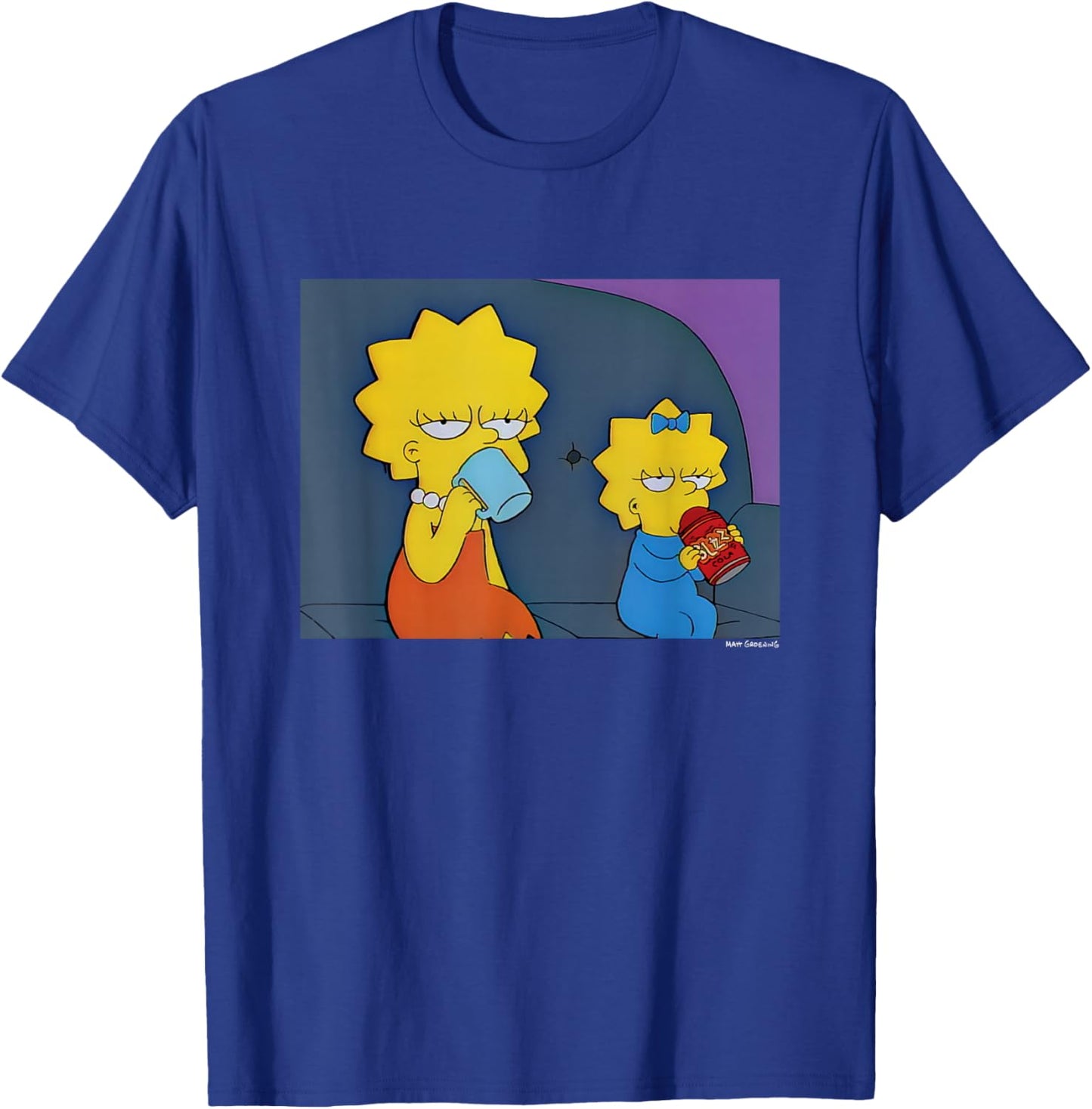 The Simpsons Lisa & Maggie Morning Mood Panel T-Shirt - T-Shirt | Royal