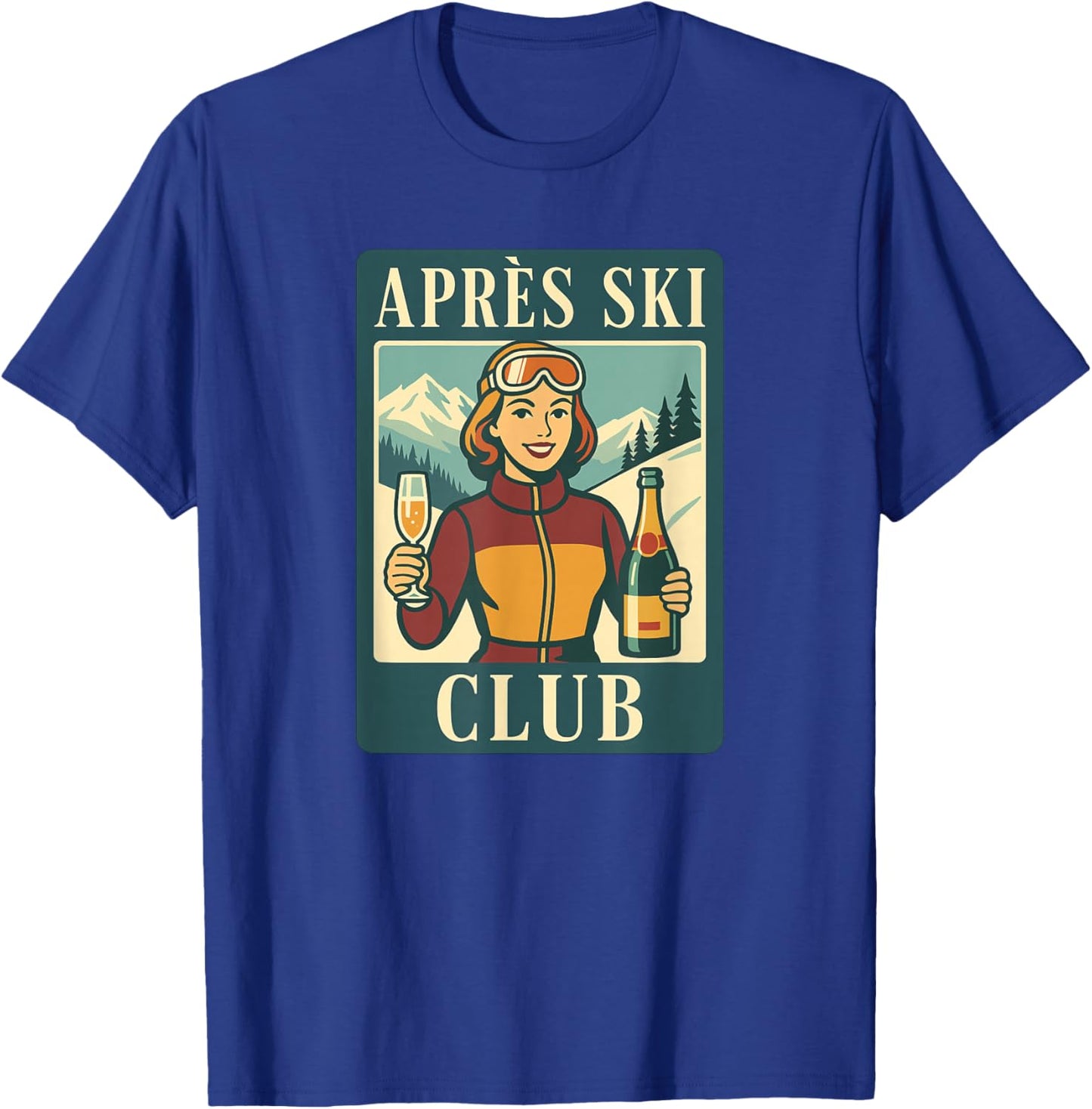 Retro Après Ski Club Ski Holiday Winter Sports T-Shirt - T-Shirt | Royal