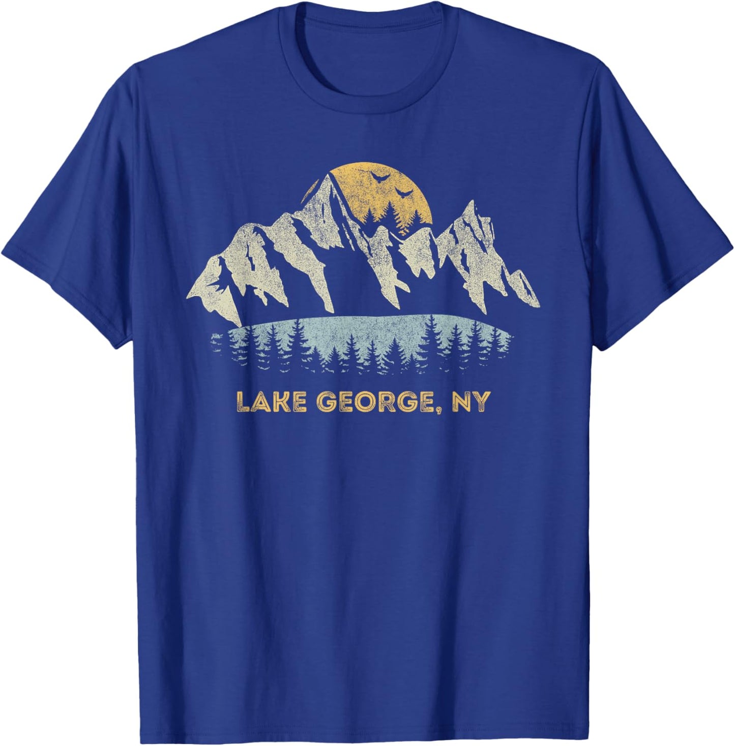 Lake George New York Mountain Sunset Sunrise NY T-Shirt - T-Shirt | Royal