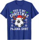 This Is My Soccer Christmas Pajama Shirt Sports Boy Kid T-Shirt - T-Shirt | Royal