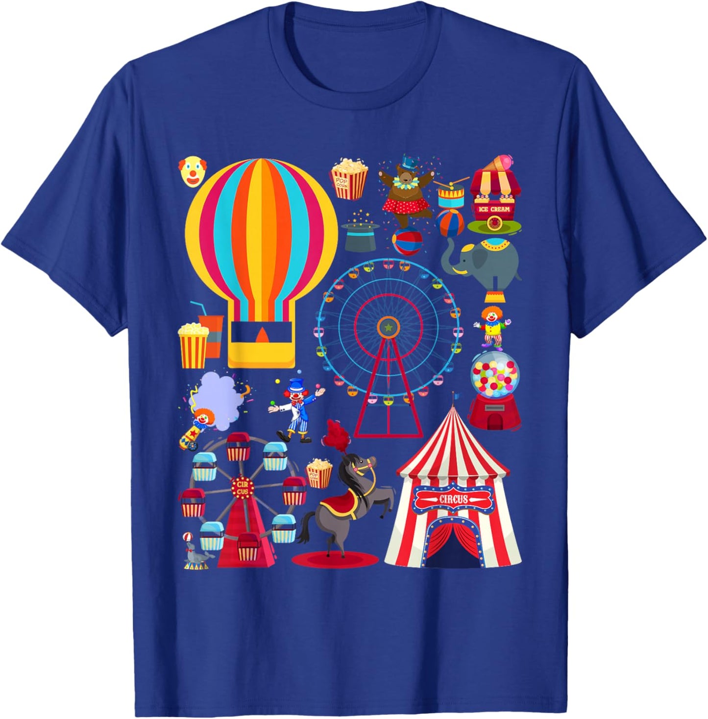 Circus Love Heart Ringmaster Party Circus Men Women Kids Boy T-Shirt - T-Shirt | Royal