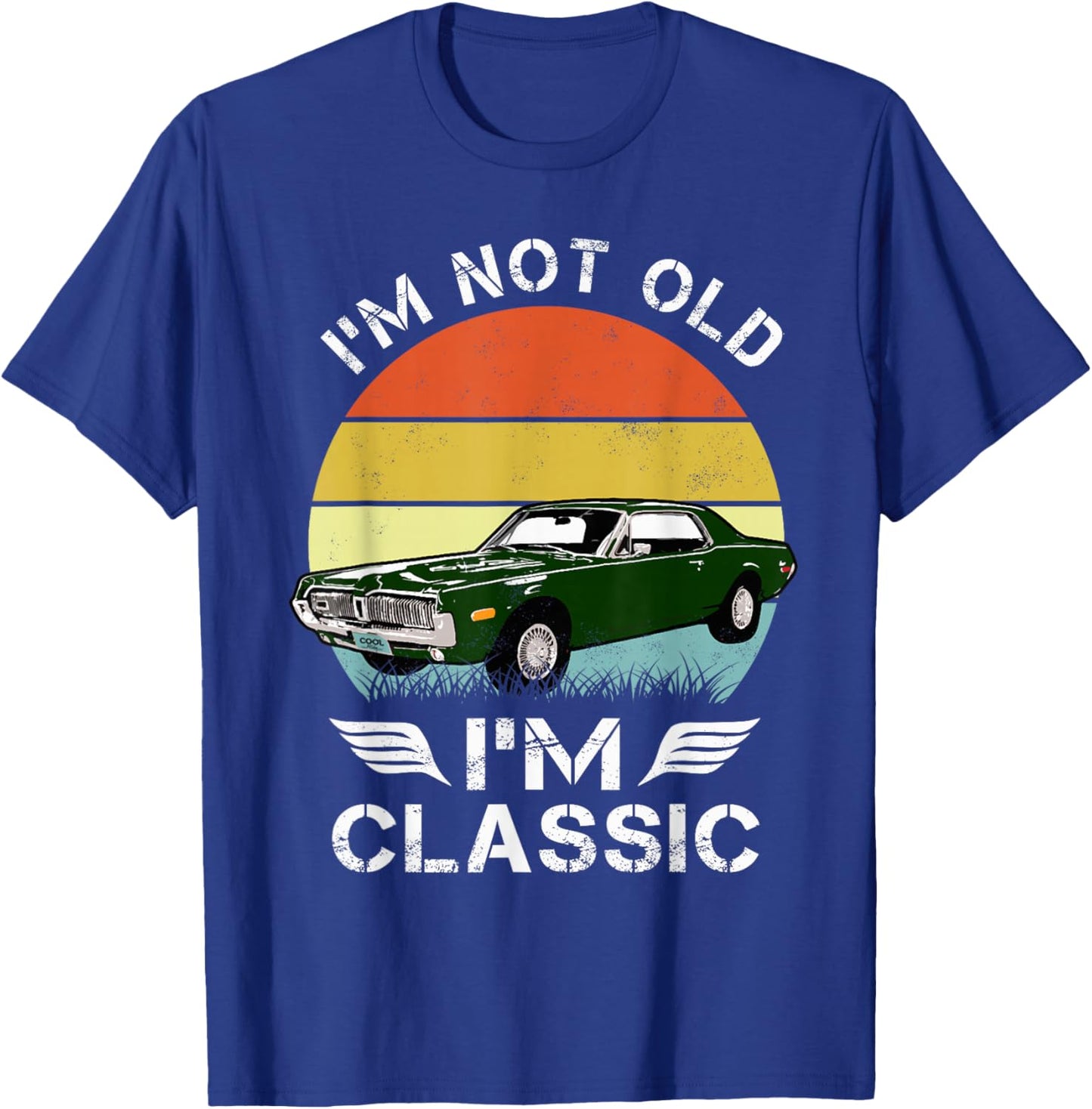 1968 68 Mercury classic Cougar Vinatge cars T-Shirt - T-Shirt | Royal