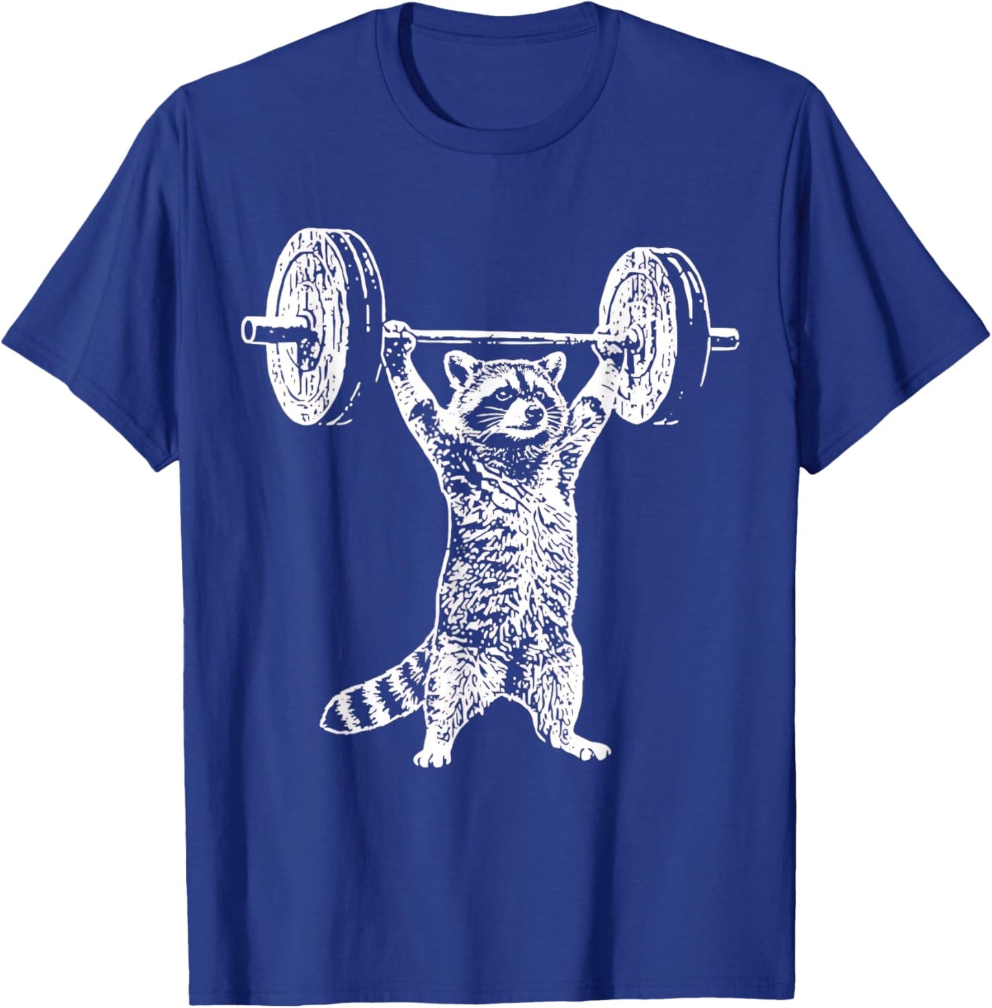 Vintage Retro Gewichtheben Gym Waschbär Kreuzheben Lustig T-Shirt - T-Shirt | Royal