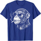 Monkey Smoking Cigarette T-Shirt - T-Shirt | Royal