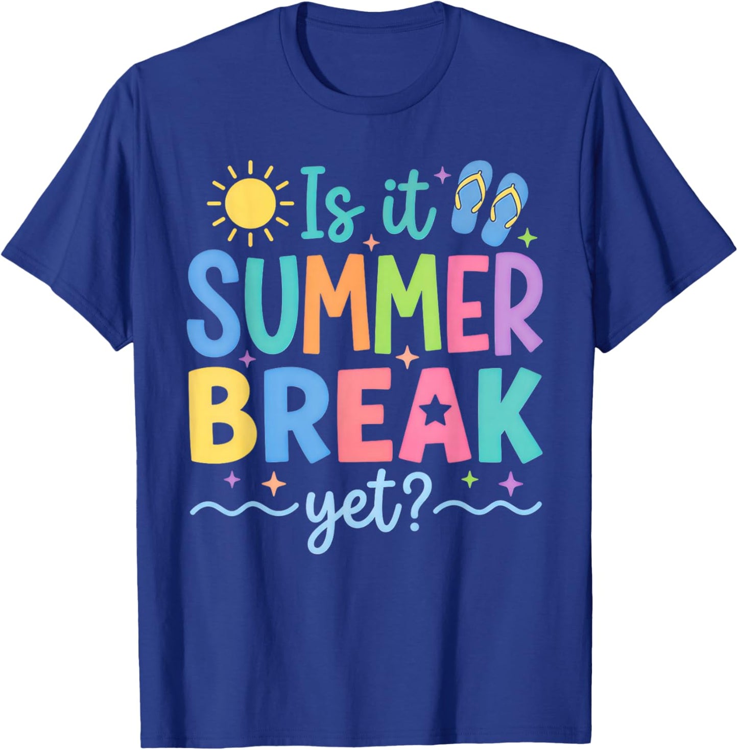 Funny Teacher Last Day School Summer Vacation Mood Humor T-Shirt - T-Shirt | Royal