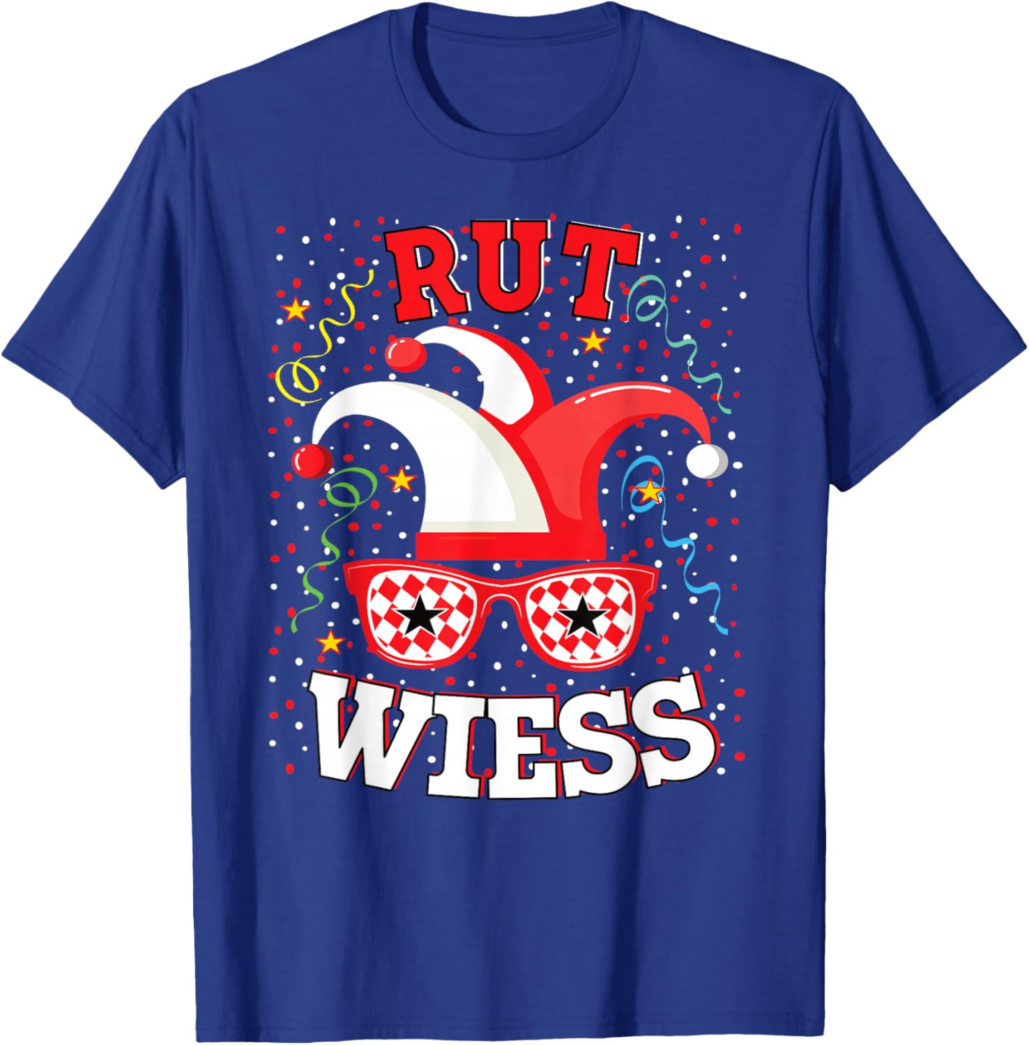 Köln Rut und Wiess Rot Weiss Karneval Kölsch Faschingskostüm T-Shirt - T-Shirt | Royal