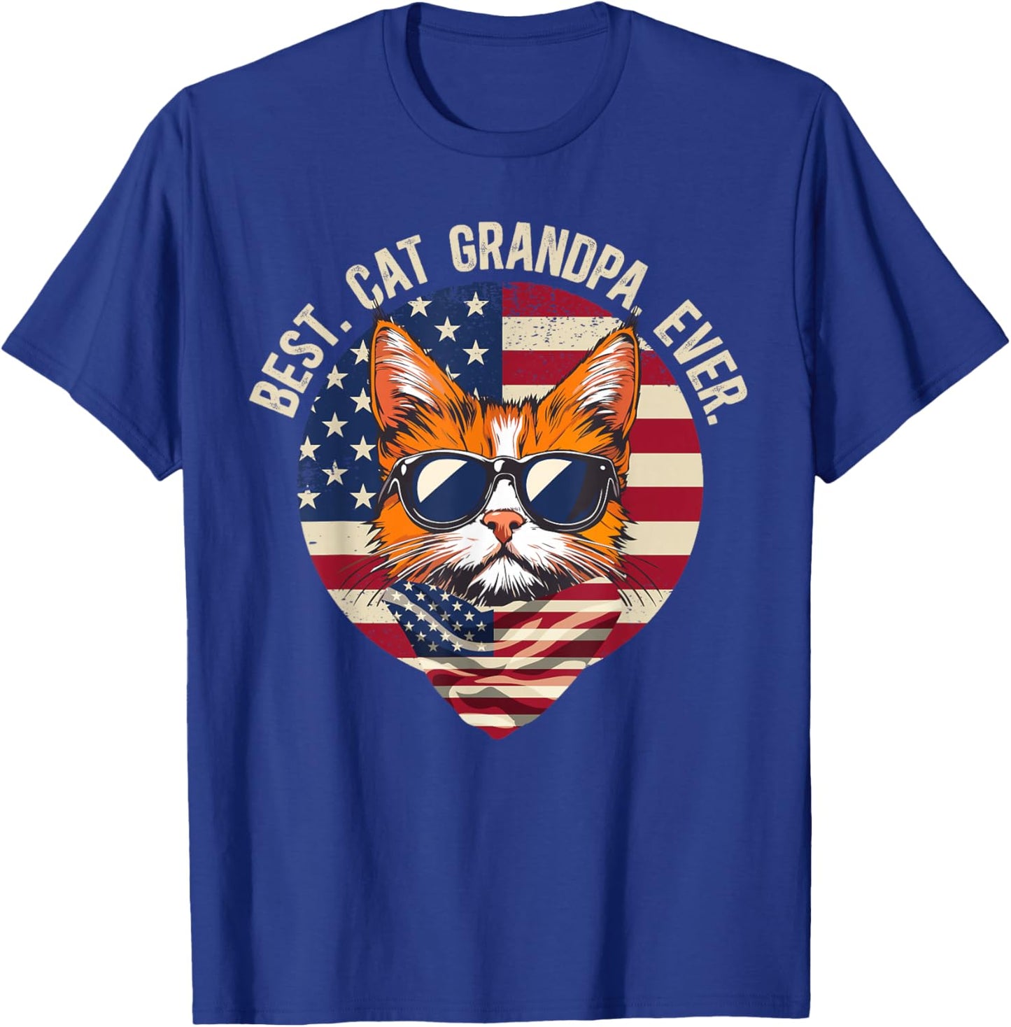 Best Cat Grandpa Ever Cat Lover Grandpa T-Shirt - T-Shirt | Royal