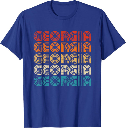 Georgia State Country Retro Vintage Women Youth T-Shirt - T-Shirt | Royal