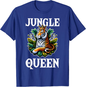 Jungle Queen Wild Animal Lover Wildlife Nature Graphic T-Shirt - T-Shirt | Royal