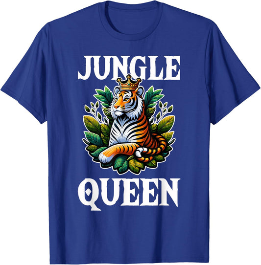 Jungle Queen Wild Animal Lover Wildlife Nature Graphic T-Shirt - T-Shirt | Royal