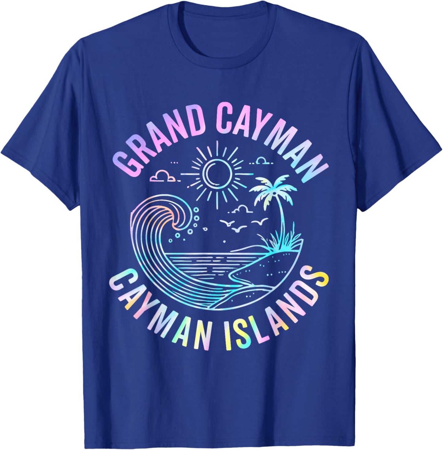 Tie Dye Grand Cayman Souvenirs Cayman Island Sunset Beach T-Shirt - T-Shirt | Royal