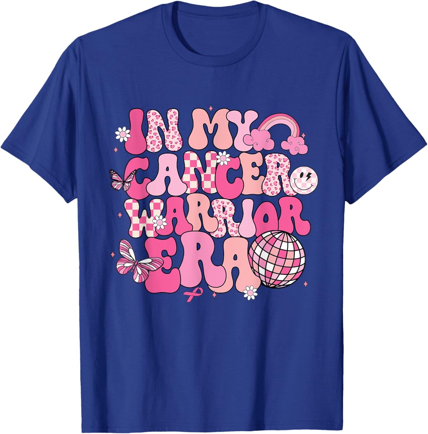 Groovy In My Cancer Warrior Era Breast Cancer Awareness T-Shirt - T-Shirt | Royal