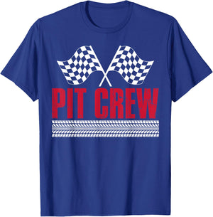 Pit Crew Birthday Party for Family Matching Race Car Racing T-Shirt - T-Shirt | Royal