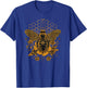 Honeybee Harmony: Floral Sacred Geometry Honeycomb and Bee T-Shirt - T-Shirt | Royal