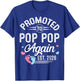Promoted to Pop Pop Again Est 2026 Baby Gender Reveal T-Shirt - T-Shirt | Royal
