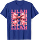 Lilah Name Coquette Bow Aesthetic Girls T-Shirt - T-Shirt | Royal