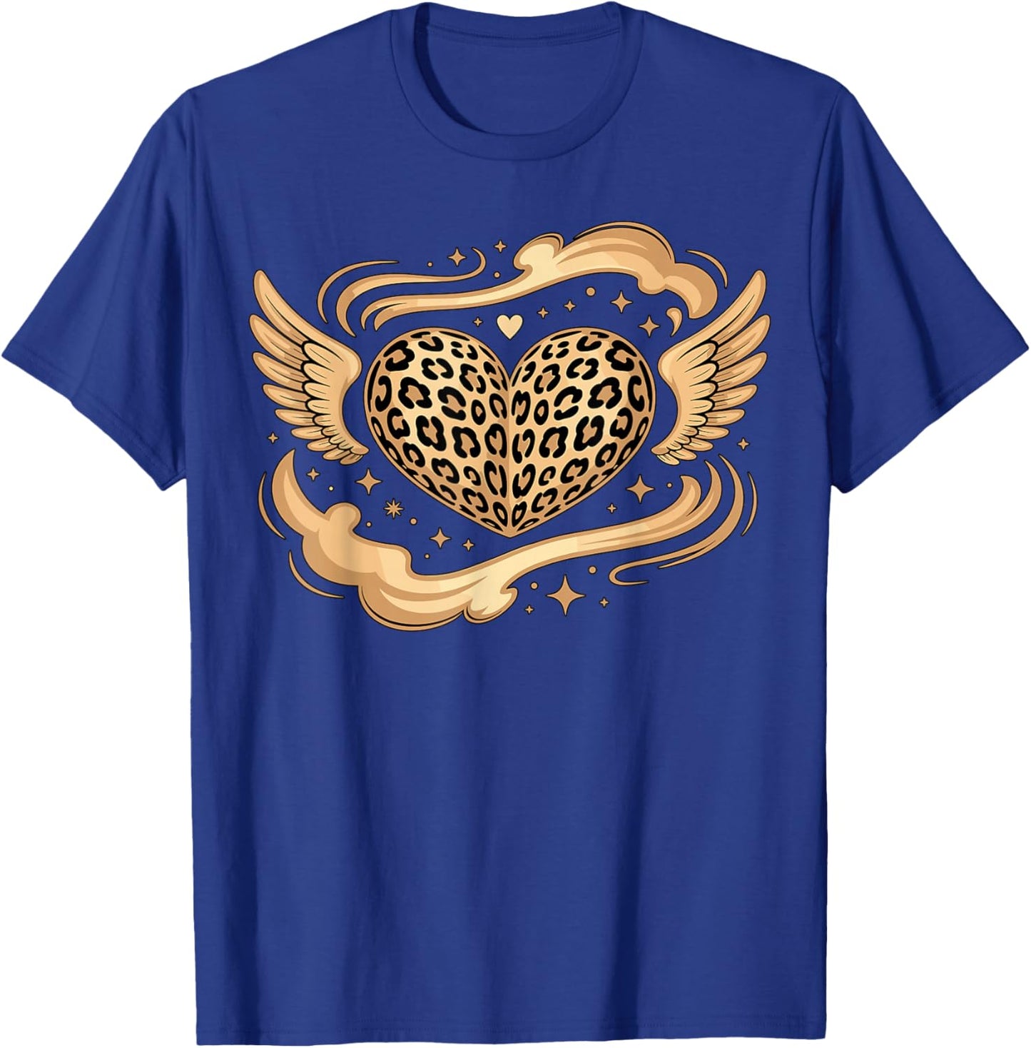 Leopard Print Heart T-Shirt - T-Shirt | Royal