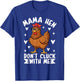 Mama Hen Dont Cluck with Me Funny Bandana Chicken Mom T-Shirt - T-Shirt | Royal