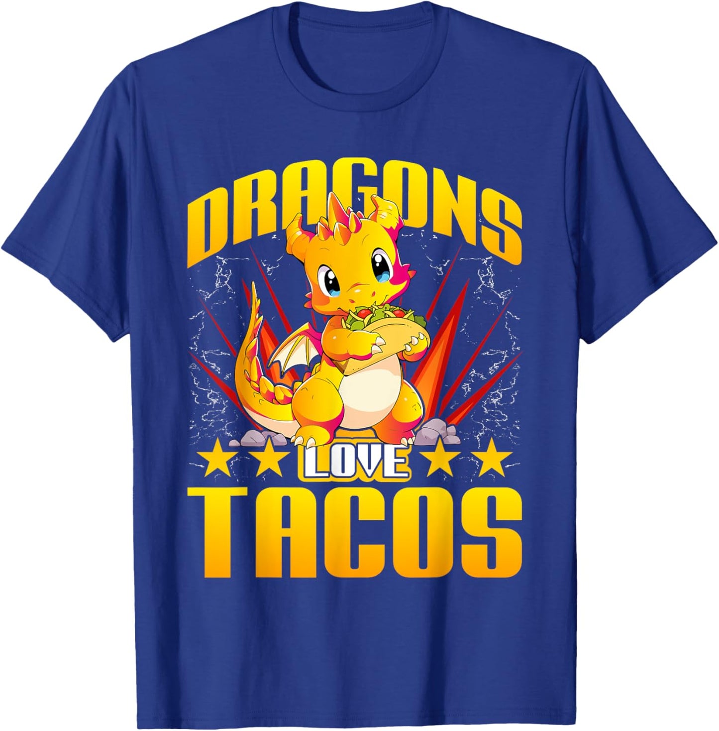 Dragons Love Tacos Shirt Adult Kids Dragon Lovers T-Shirt - T-Shirt | Royal