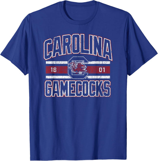 South Carolina Gamecocks Vintage Stripe Officially Licensed T-Shirt - T-Shirt | Royal