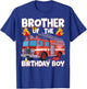 Brother of The Birthday Boy Fire Truck Firefighter Brother T-Shirt - T-Shirt | Royal